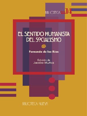 cover image of El sentido humanista del socialismo